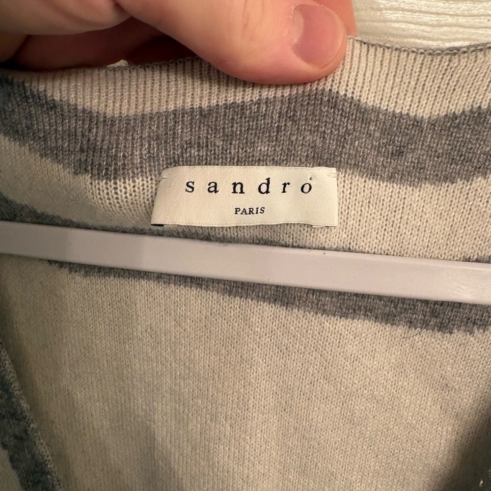 Sandro Wool Striped Vest - Picture 3 of 6